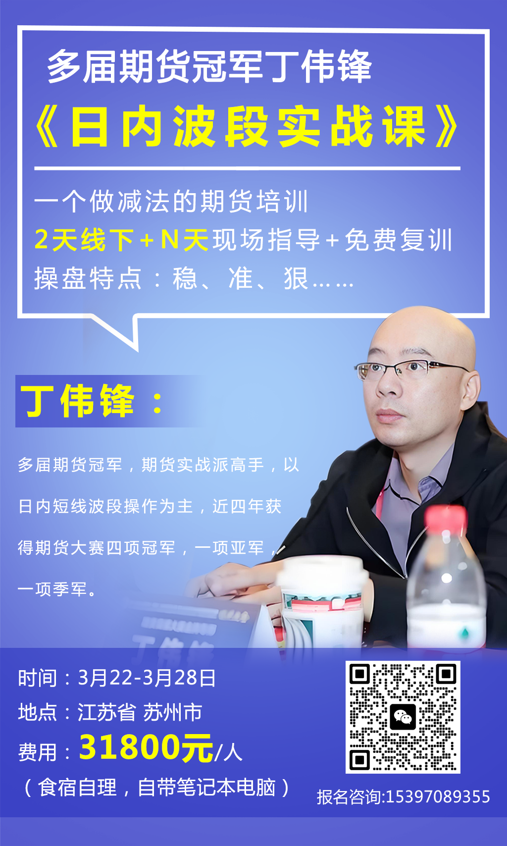 期货冠军”丁伟锋：期货日内波段交易技术剖析