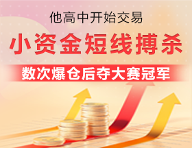 他高中开始交易，小资金短线搏杀，数次爆仓后夺大赛冠军