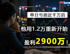 单日亏损近千万后，他用1.2万重新开始，盈利2900万！